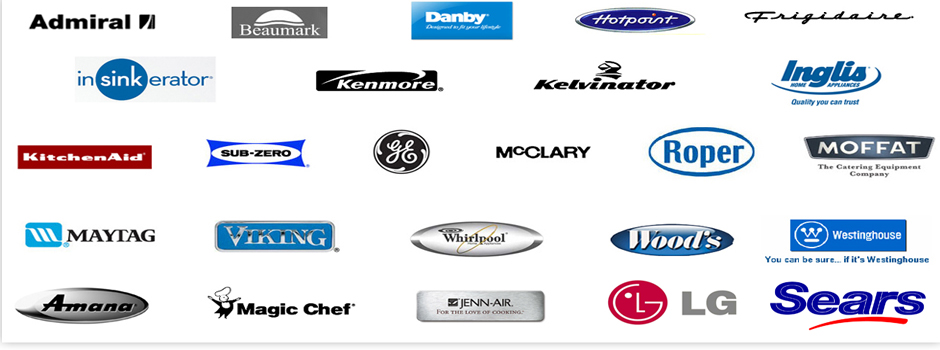 Appliance brands Bob services: Kenmore, Whirlpool, GE, Sub-Zero, LG, KitchenAid, Maytag, Viking, Frigidaire, Amana and more